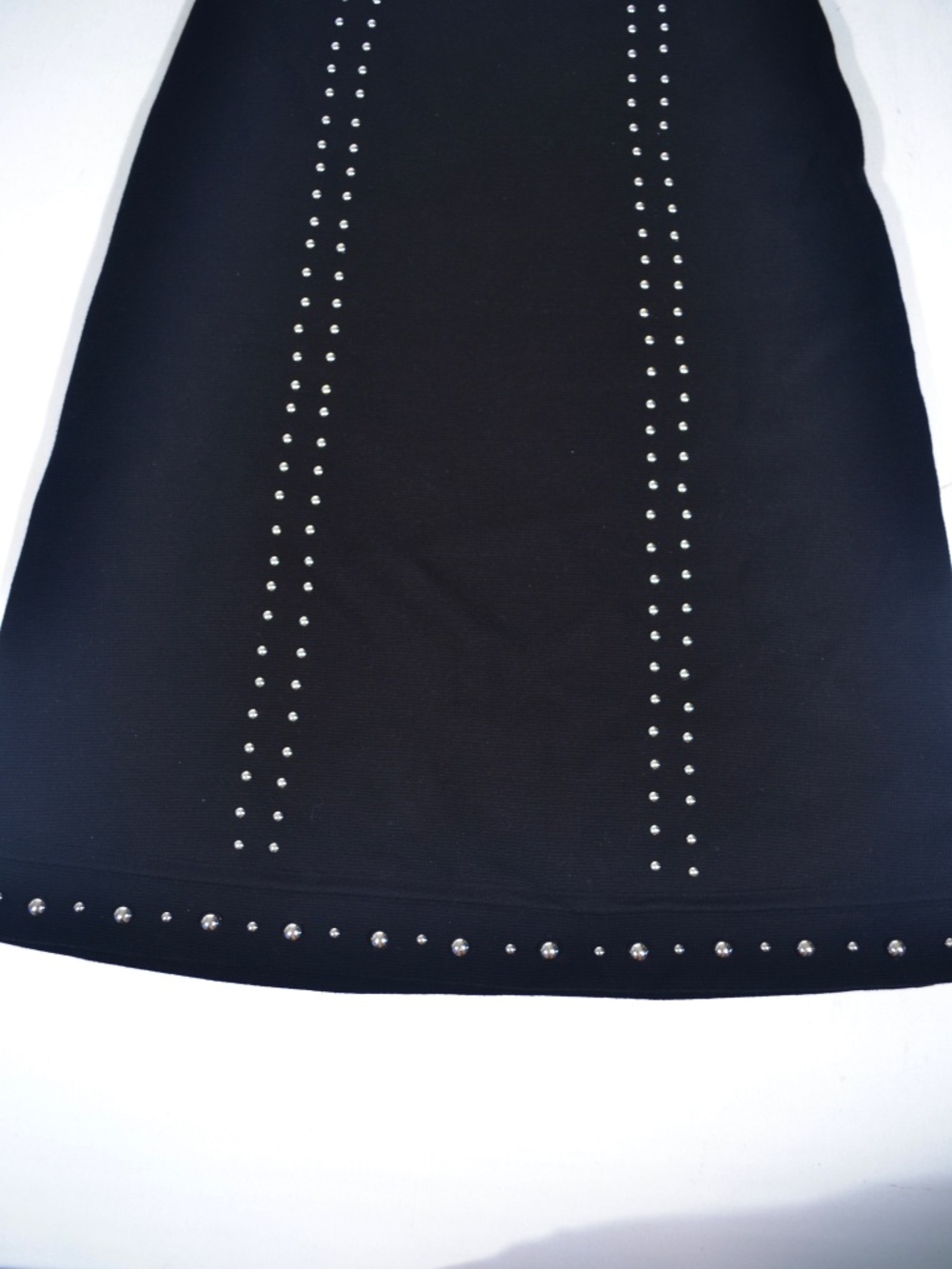 NWT ELIE TAHARI STUDDED KNIT MIDI SKIRT, MEDIUM - Picture 8 of 10